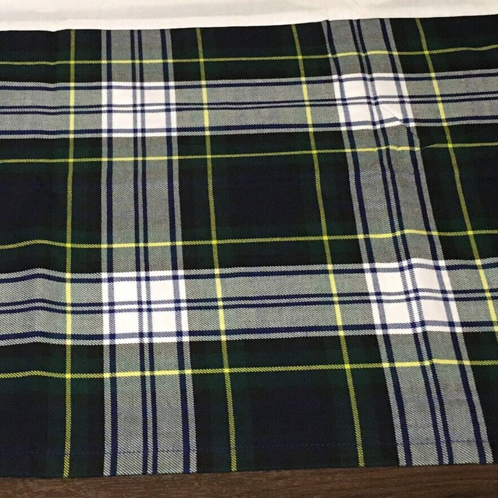 Lauren Ralph Lauren Twin Bed Skirt University Dress Gordon Plaid 14.5" Split